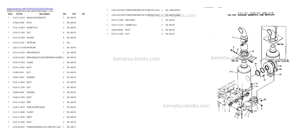 Komatsu S4D105-3B S/N 44578-UP Parts catalog cover Page 5 Komatsu S4D105-3B S/N 44578-UP Parts catalog cover Page 5