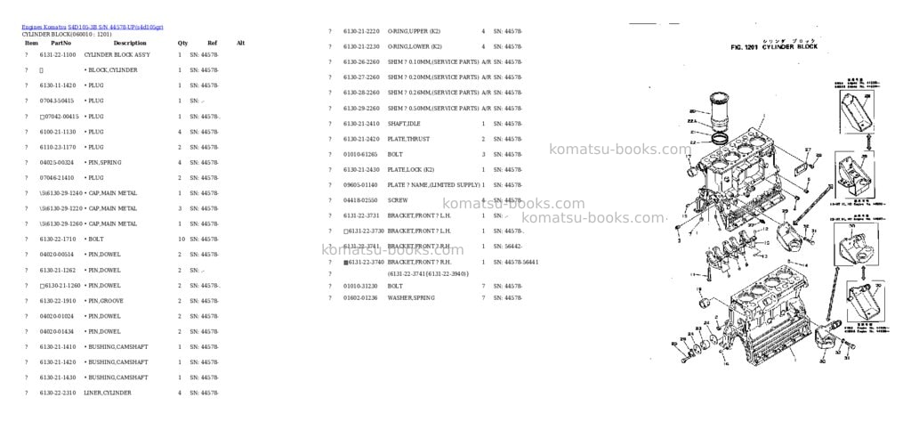 Komatsu S4D105-3B S/N 44578-UP Parts catalog cover Page 6 Komatsu S4D105-3B S/N 44578-UP Parts catalog cover Page 6