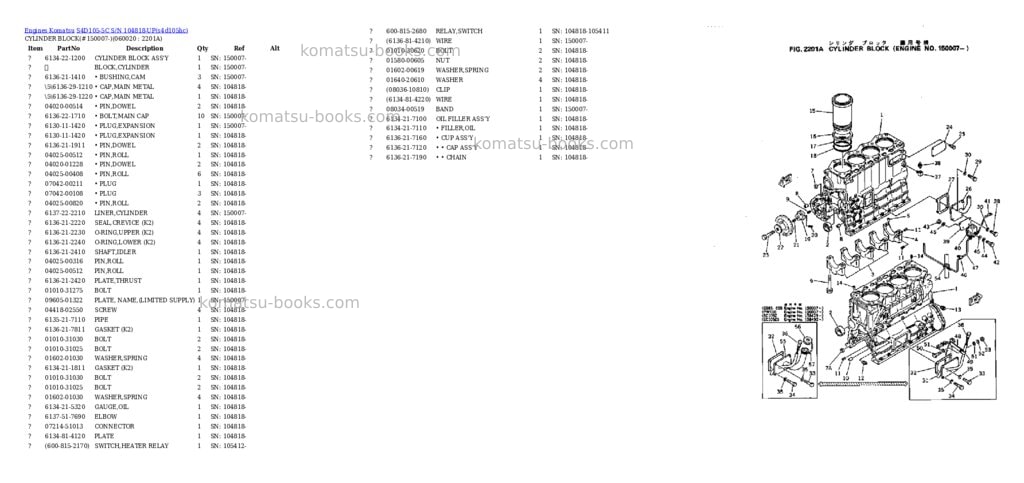 Komatsu s4d105-5c s/n 104818-up Parts catalog cover Page 9 Komatsu s4d105-5c s/n 104818-up Parts catalog cover Page 9