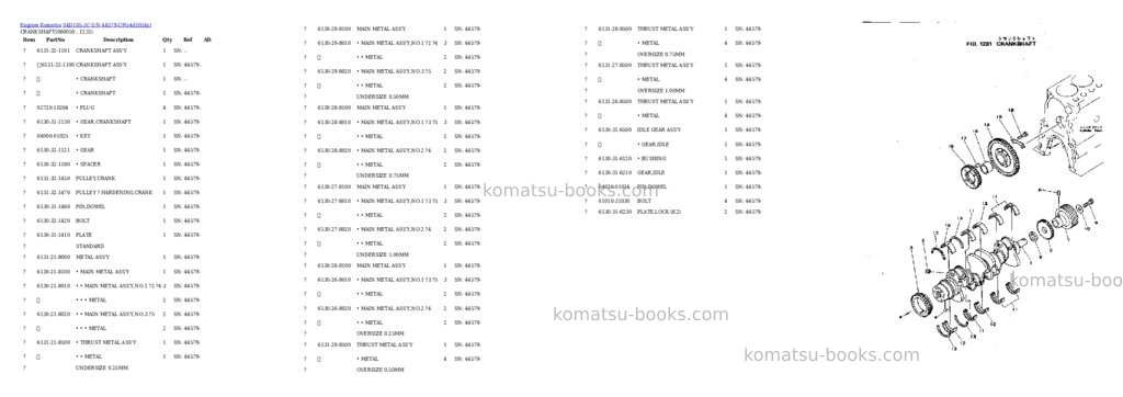 Komatsu S4D105-3C S/N 44579-UP Parts catalog cover Page 10 Komatsu S4D105-3C S/N 44579-UP Parts catalog cover Page 10