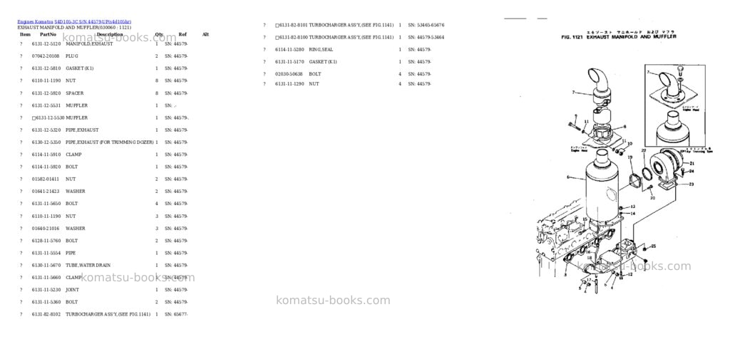 Komatsu S4D105-3C S/N 44579-UP Parts catalog cover Page 5 Komatsu S4D105-3C S/N 44579-UP Parts catalog cover Page 5