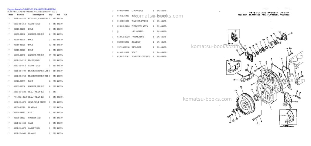 Komatsu S4D105-3C S/N 44579-UP Parts catalog cover Page 9 Komatsu S4D105-3C S/N 44579-UP Parts catalog cover Page 9