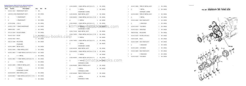 Komatsu S4D105-2H S/N 30026-UP Parts catalog cover Page 10 Komatsu S4D105-2H S/N 30026-UP Parts catalog cover Page 10
