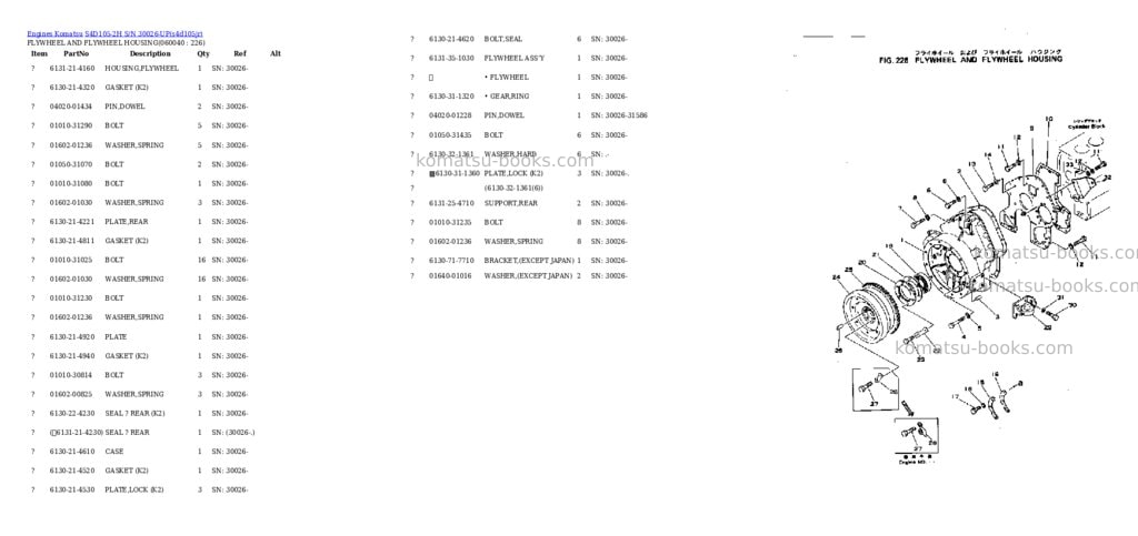 Komatsu S4D105-2H S/N 30026-UP Parts catalog cover Page 9 Komatsu S4D105-2H S/N 30026-UP Parts catalog cover Page 9