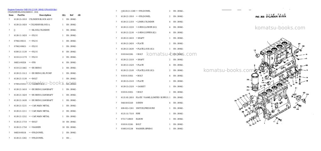 Komatsu s4d105-2j s/n 30042-up Parts catalog cover Page 7 Komatsu s4d105-2j s/n 30042-up Parts catalog cover Page 7