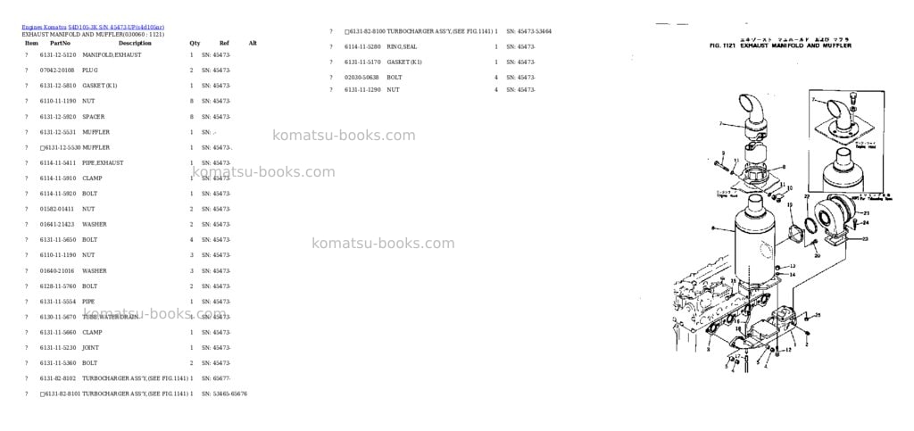 Komatsu s4d105-3k s/n 45473-up Parts catalog cover Page 5 Komatsu s4d105-3k s/n 45473-up Parts catalog cover Page 5