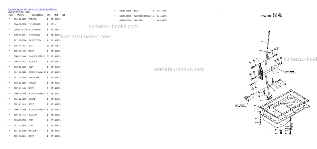 Komatsu s4d105-3k s/n 45473-up Parts catalog cover Page 8 Komatsu s4d105-3k s/n 45473-up Parts catalog cover Page 8
