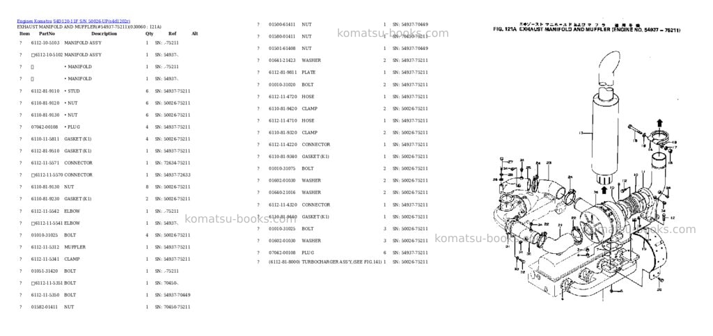 Komatsu s4d120-11f s/n 50026-up Parts catalog cover Page 5