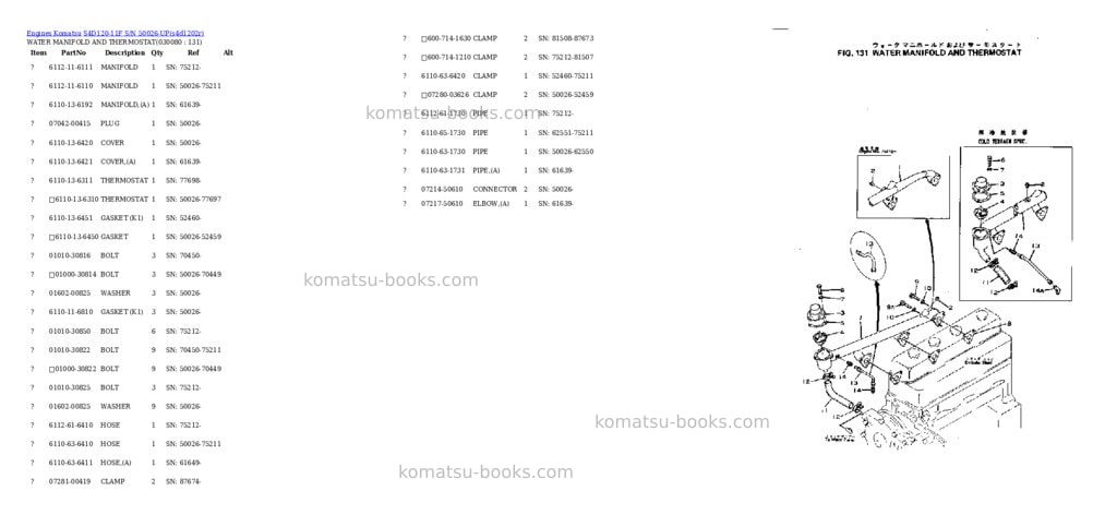Komatsu s4d120-11f s/n 50026-up Parts catalog cover Page 7