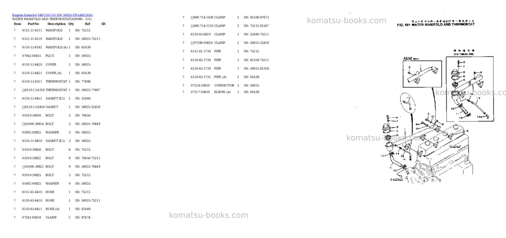 Komatsu s4d120-11g s/n 50025-up Parts catalog cover Page 7