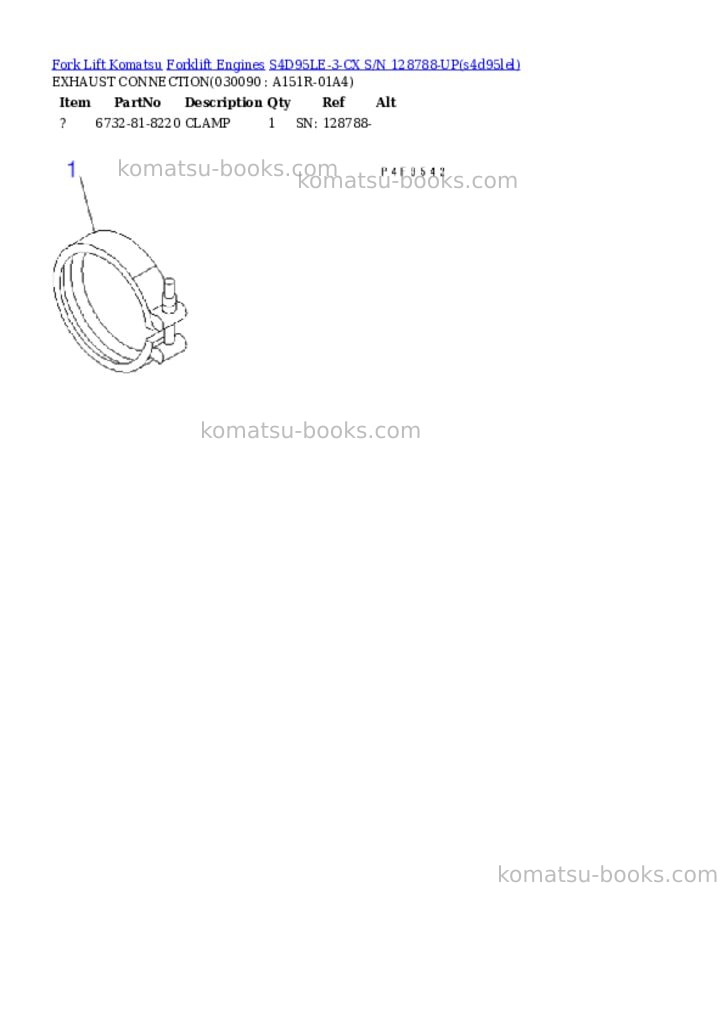 Komatsu s4d95le-3-cx s/n 128788-up Parts catalog cover Page 8 Komatsu s4d95le-3-cx s/n 128788-up Parts catalog cover Page 8
