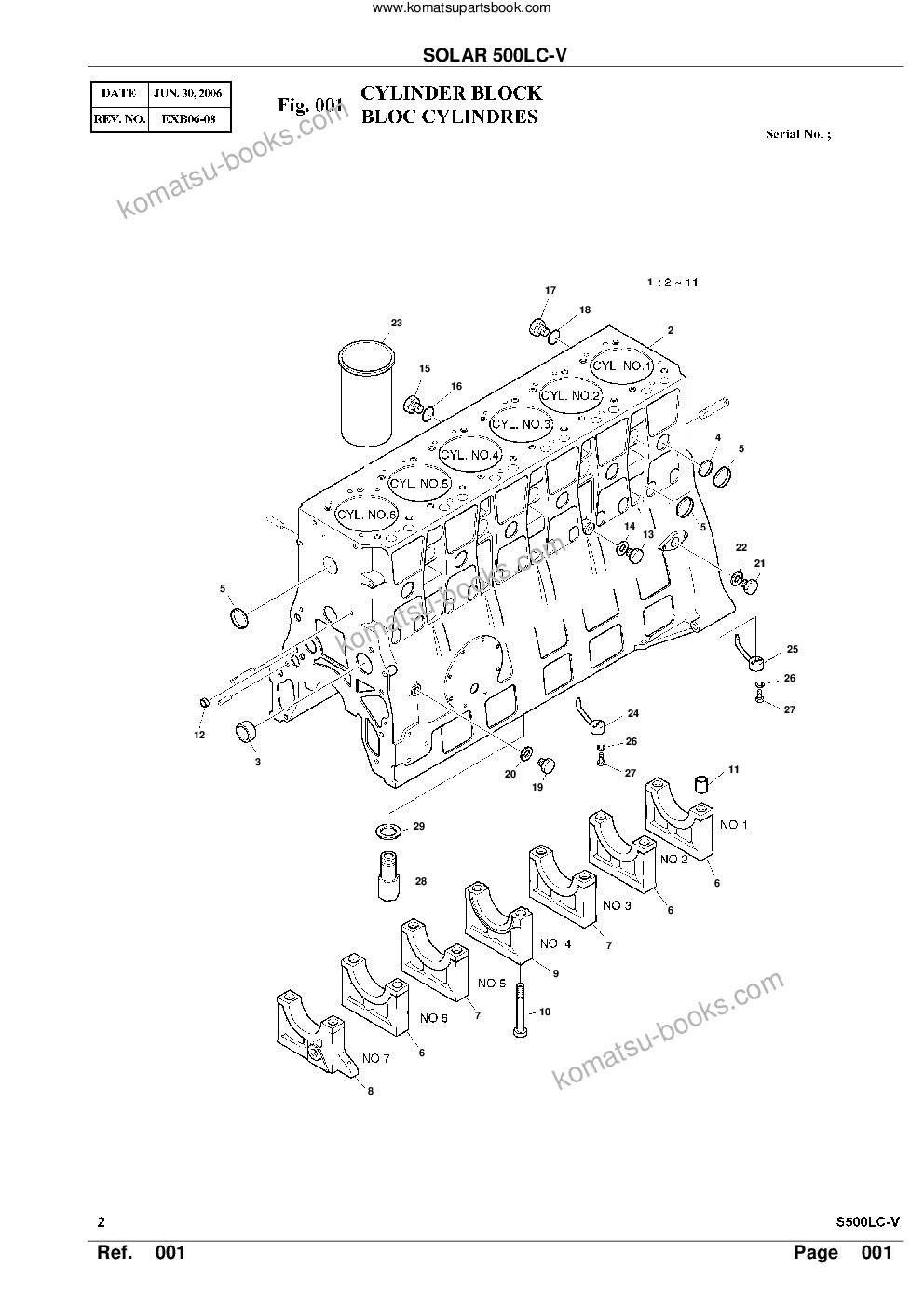 Komatsu SOLAR 500LC-V Parts catalog cover Page 5