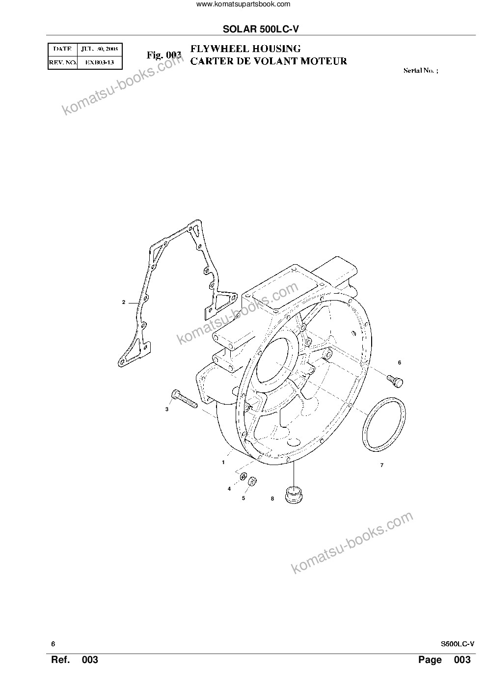 Komatsu SOLAR 500LC-V Parts catalog cover Page 9