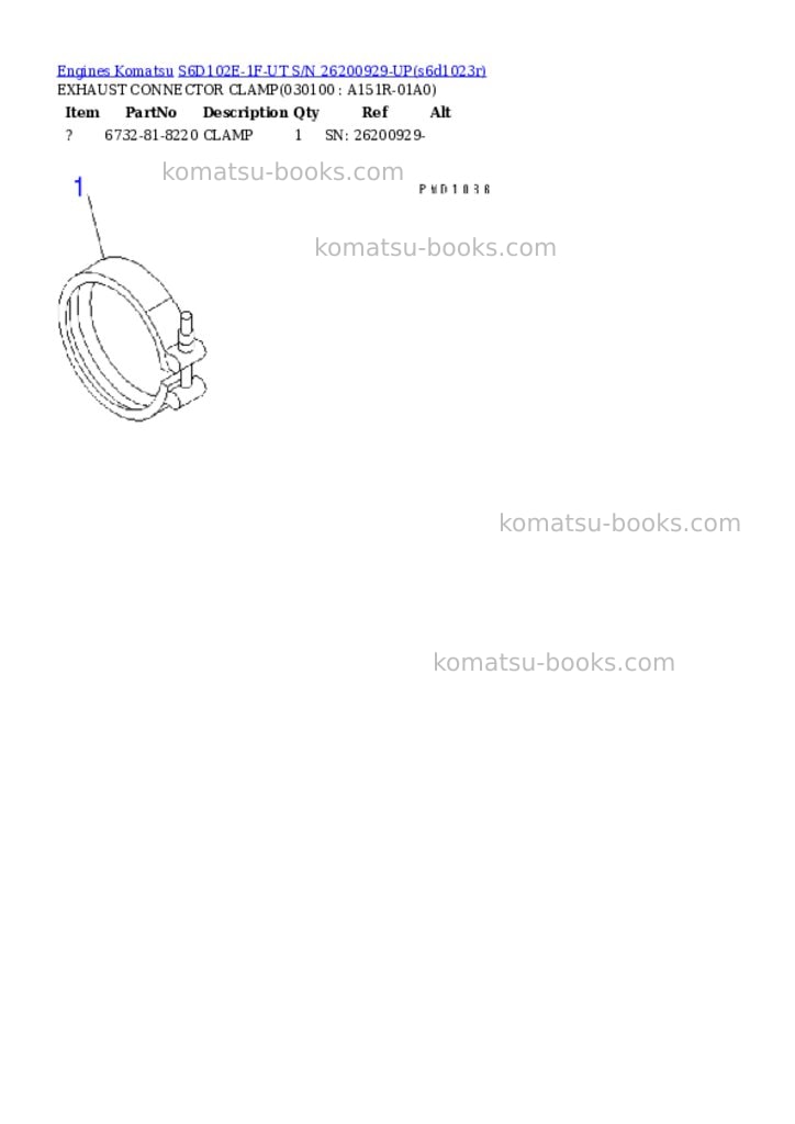 Komatsu s6d102e-1f-ut s/n 26200929-up Parts catalog cover Page 9 Komatsu s6d102e-1f-ut s/n 26200929-up Parts catalog cover Page 9