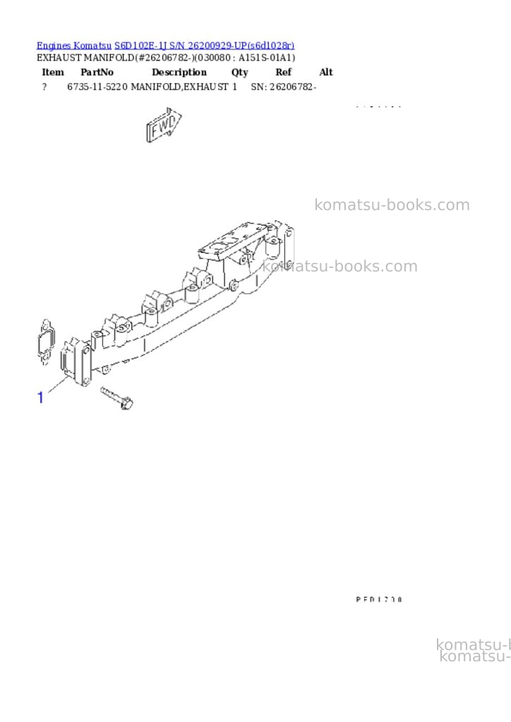 Komatsu s6d102e-1j s/n 26200929-up Parts catalog cover Page 7 Komatsu s6d102e-1j s/n 26200929-up Parts catalog cover Page 7