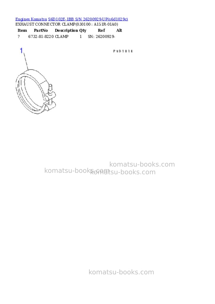 Komatsu S6D102E-1BB S/N 26200929-UP Parts catalog cover Page 9 Komatsu S6D102E-1BB S/N 26200929-UP Parts catalog cover Page 9