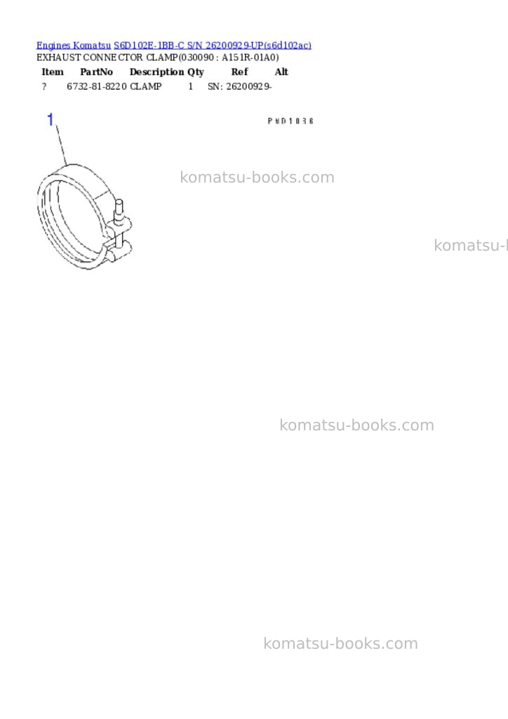 Komatsu s6d102e-1bb-c s/n 26200929-up Parts catalog cover Page 8 Komatsu s6d102e-1bb-c s/n 26200929-up Parts catalog cover Page 8