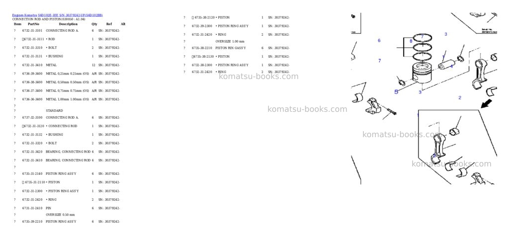 Komatsu s6d102e-1ee s/n 30379242-up Parts catalog cover Page 4