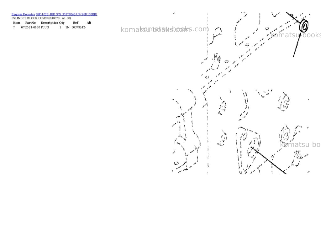 Komatsu s6d102e-1ee s/n 30379242-up Parts catalog cover Page 6