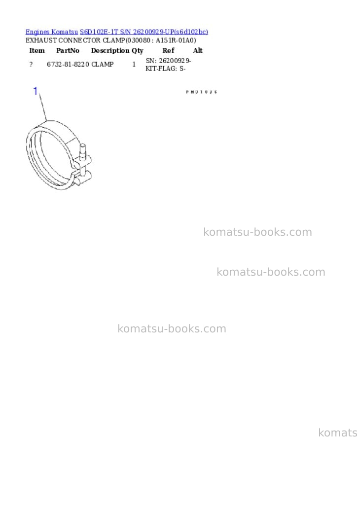 Komatsu s6d102e-1t s/n 26200929-up Parts catalog cover Page 7 Komatsu s6d102e-1t s/n 26200929-up Parts catalog cover Page 7