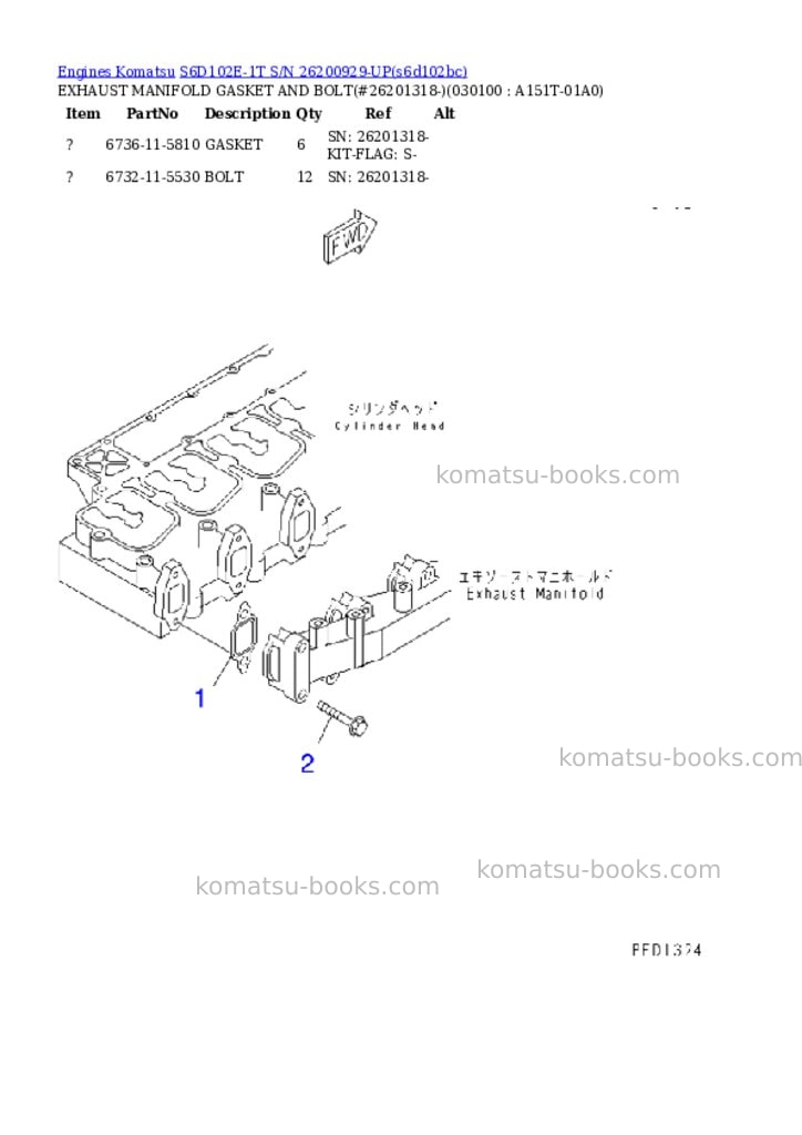 Komatsu s6d102e-1t s/n 26200929-up Parts catalog cover Page 9 Komatsu s6d102e-1t s/n 26200929-up Parts catalog cover Page 9