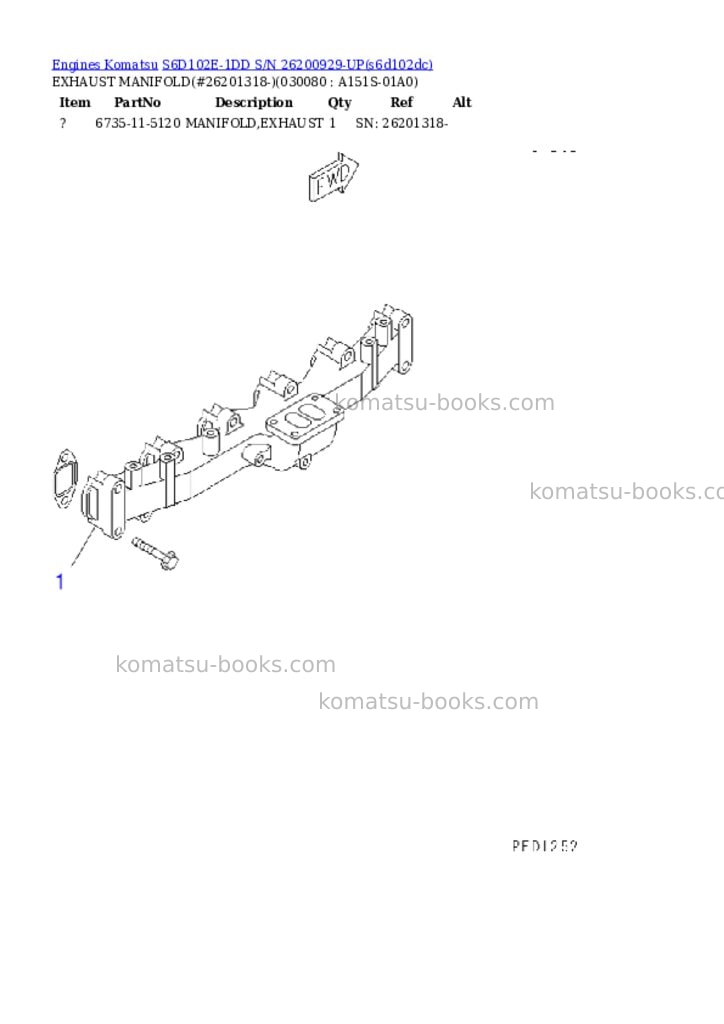 Komatsu s6d102e-1dd s/n 26200929-up Parts catalog cover Page 7 Komatsu s6d102e-1dd s/n 26200929-up Parts catalog cover Page 7