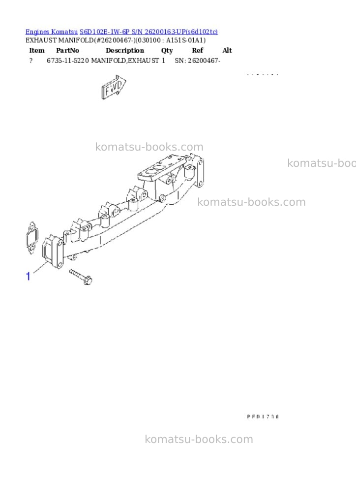 Komatsu s6d102e-1w-6p s/n 26200163-up Parts catalog cover Page 9 Komatsu s6d102e-1w-6p s/n 26200163-up Parts catalog cover Page 9