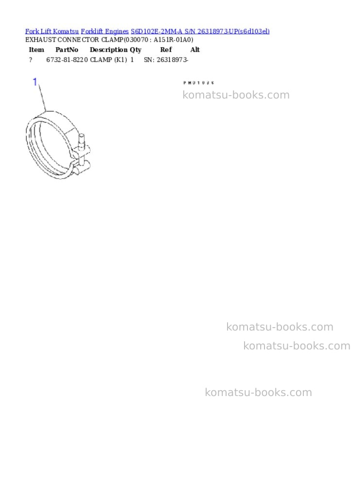 Komatsu s6d102e-2mm-a s/n 26318973-up sd25/30-6 Parts catalog cover Page 6