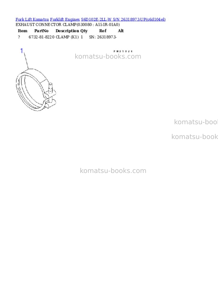Komatsu s6d102e-2ll-w s/n 26318973-up Parts catalog cover Page 7