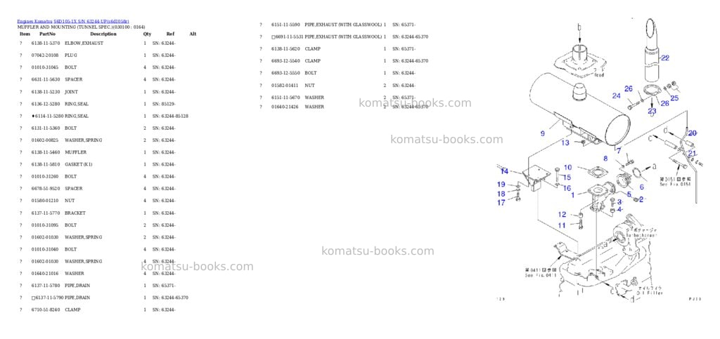 Komatsu S6D105-1X S/N 63244-UP Parts catalog cover Page 8 Komatsu S6D105-1X S/N 63244-UP Parts catalog cover Page 8