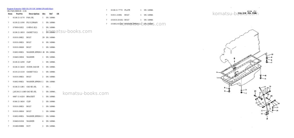 Komatsu S6D105-1W S/N 56946-UP Parts catalog cover Page 9 Komatsu S6D105-1W S/N 56946-UP Parts catalog cover Page 9