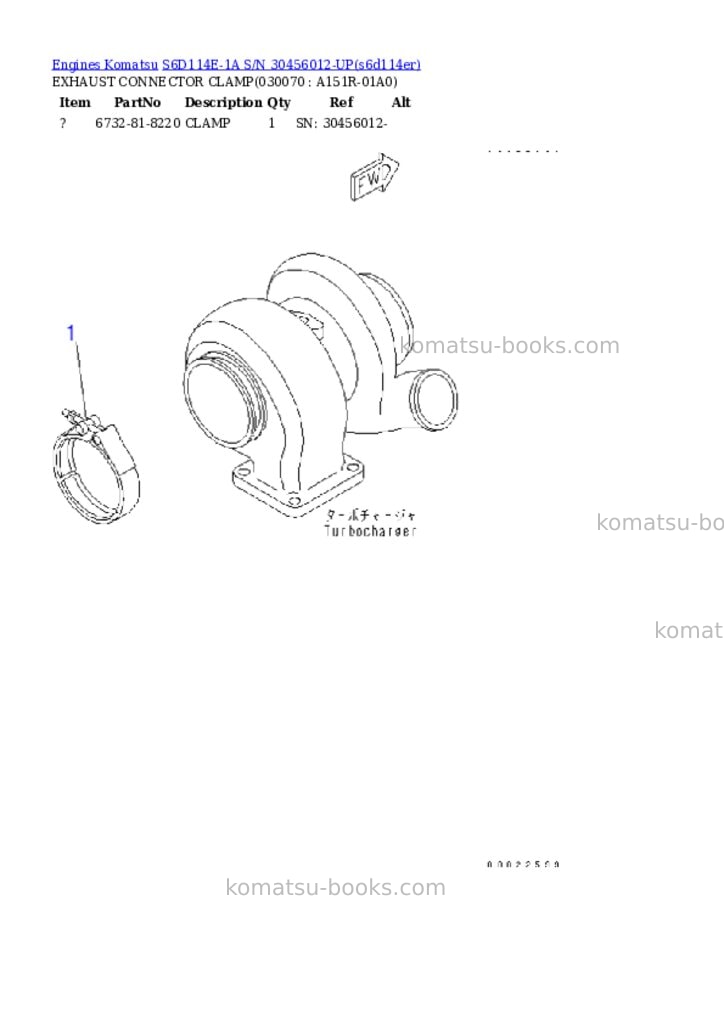 Komatsu s6d114e-1a s/n 30456012-up Parts catalog cover Page 6