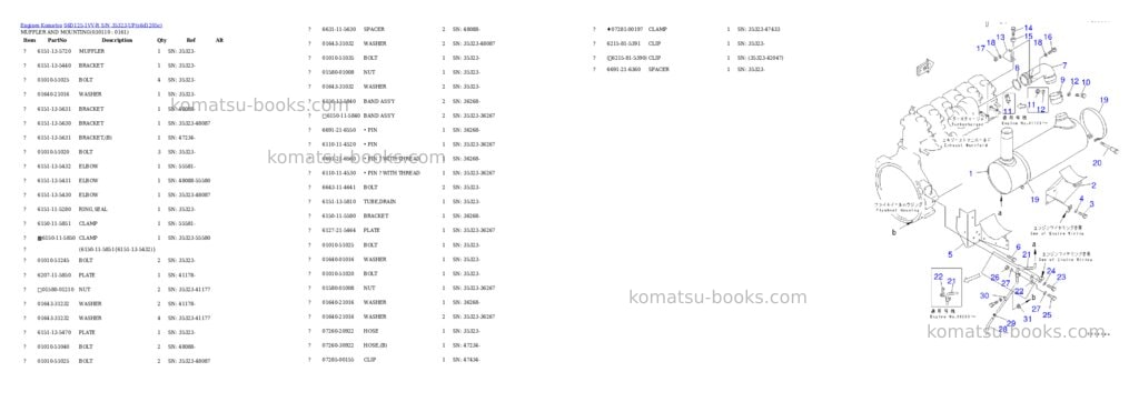 Komatsu s6d125-1vv-r s/n 35323-up Parts catalog cover Page 10