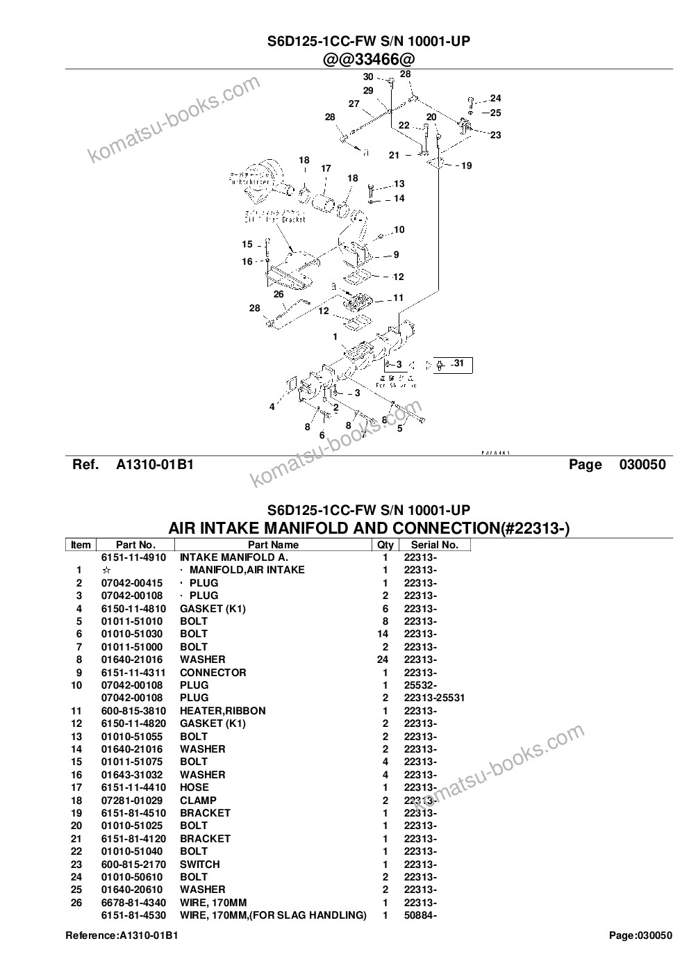 Komatsu s6d125-1cc-fw s/n 10001-up Parts catalog cover Page 9 Komatsu s6d125-1cc-fw s/n 10001-up Parts catalog cover Page 9