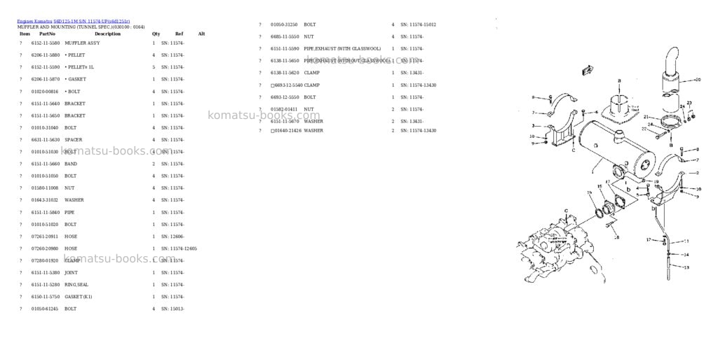 Komatsu S6D125-1M S/N 11574-UP Parts catalog cover Page 9 Komatsu S6D125-1M S/N 11574-UP Parts catalog cover Page 9