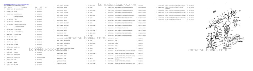 Komatsu s6d125-1cc-c s/n 22313-up Parts catalog cover Page 6 Komatsu s6d125-1cc-c s/n 22313-up Parts catalog cover Page 6