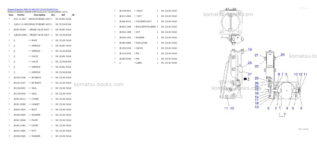 Komatsu S6D125-1B8 S/N 22230-UP Parts catalog cover Page 8 Komatsu S6D125-1B8 S/N 22230-UP Parts catalog cover Page 8