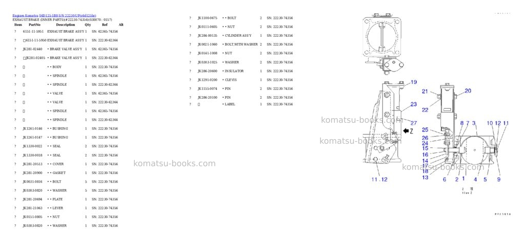 Komatsu s6d125-1b8 s/n 22230-up Parts catalog cover Page 6 Komatsu s6d125-1b8 s/n 22230-up Parts catalog cover Page 6