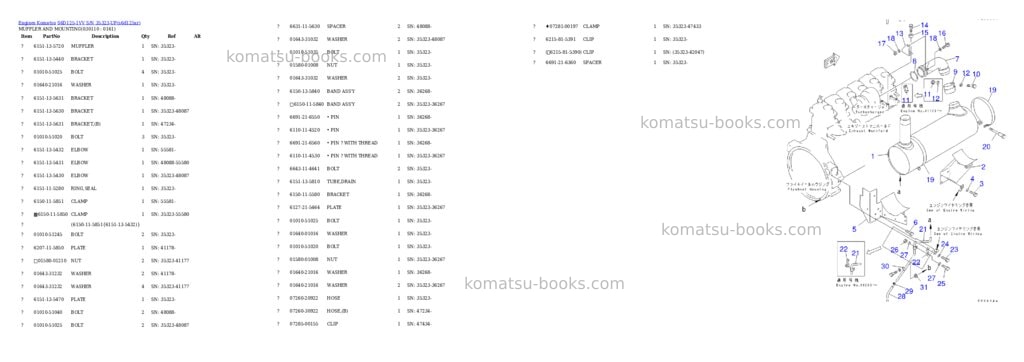 Komatsu S6D125-1VV S/N 35323-UP Parts catalog cover Page 10