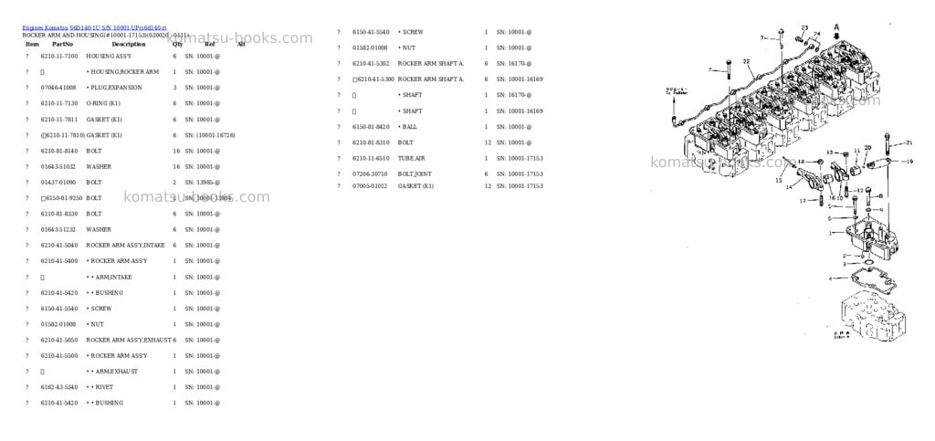 Komatsu S6D140-1U S/N 10001-UP Parts catalog cover Komatsu S6D140-1U S/N 10001-UP Parts catalog cover