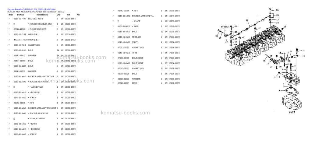 Komatsu S6D140-1U S/N 10001-UP Parts catalog cover Page 2 Komatsu S6D140-1U S/N 10001-UP Parts catalog cover Page 2
