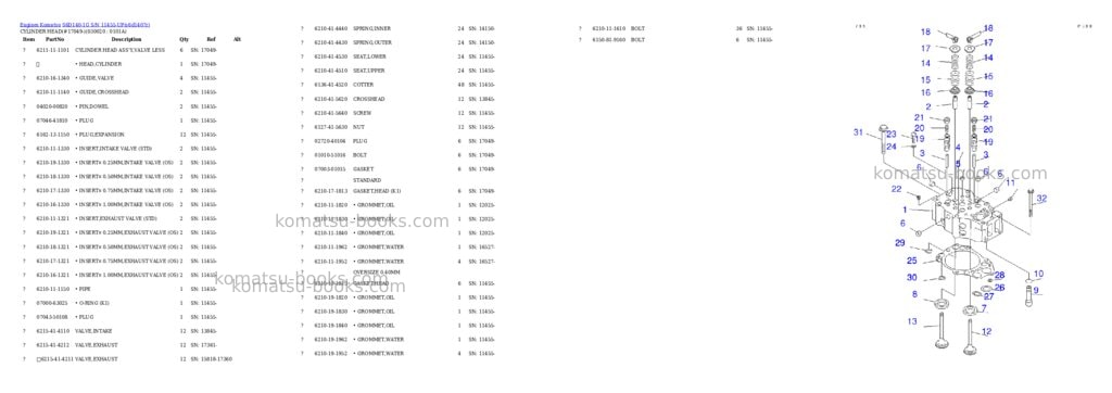 Komatsu S6D140-1G S/N 11455-UP Parts catalog cover Komatsu S6D140-1G S/N 11455-UP Parts catalog cover