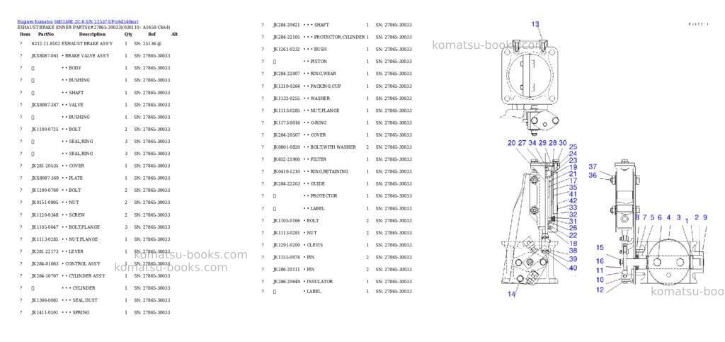 Komatsu s6d140e-2c-6 s/n 22537-up Parts catalog cover Page 10 Komatsu s6d140e-2c-6 s/n 22537-up Parts catalog cover Page 10