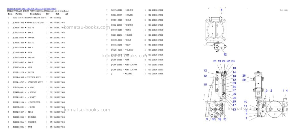 Komatsu s6d140e-2c-6 s/n 22537-up Parts catalog cover Page 9 Komatsu s6d140e-2c-6 s/n 22537-up Parts catalog cover Page 9