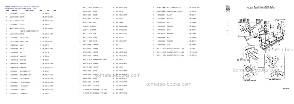 Komatsu S6D155-4A S/N 10014-UP Parts catalog cover Page 2 Komatsu S6D155-4A S/N 10014-UP Parts catalog cover Page 2