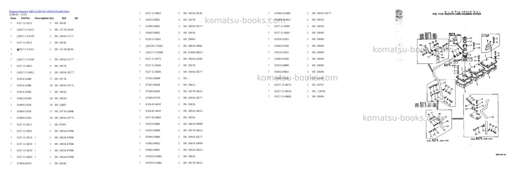 Komatsu S6D155-4B S/N 10016-UP Parts catalog cover Page 2 Komatsu S6D155-4B S/N 10016-UP Parts catalog cover Page 2