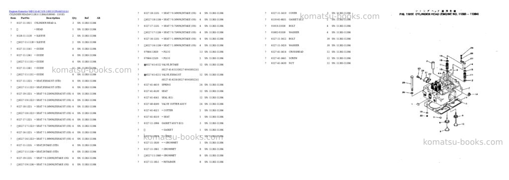 Komatsu S6D155-4C S/N 10011-UP Parts catalog cover Page 5 Komatsu S6D155-4C S/N 10011-UP Parts catalog cover Page 5