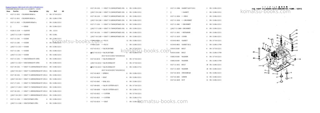 Komatsu S6D155-4C S/N 10011-UP Parts catalog cover Page 6 Komatsu S6D155-4C S/N 10011-UP Parts catalog cover Page 6