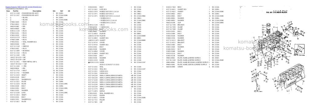 Komatsu s6d155-4j s/n 22144-up Parts catalog cover Page 8 Komatsu s6d155-4j s/n 22144-up Parts catalog cover Page 8