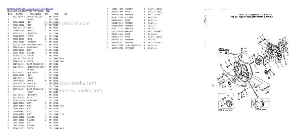 Komatsu s6d155-4j s/n 22144-up Parts catalog cover Page 9 Komatsu s6d155-4j s/n 22144-up Parts catalog cover Page 9